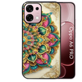 Coque noire taperso pour OPPO A6 PRO 4G et 5G avec motif mandala 3 protection antichoc personnalisée
