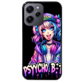 Coque noire taperso pour Redmi 12 4G et 5G avec motif anime manga et psycho protection antichoc personnalisée