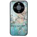 Coque noire taperso pour Honor X9A avec motif fleur sakura personnalisee protection antichoc personnalisée