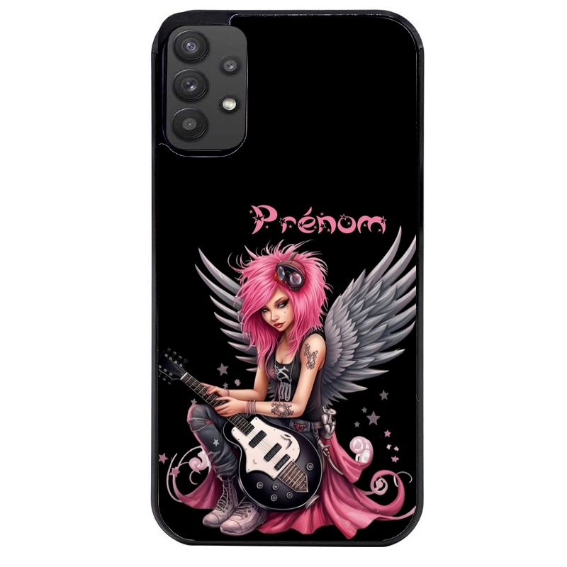 Coque noire taperso pour galaxy A22 A32 A52 A52S 4G 5G  avec motif fee rock personnalisee protection antichoc personnalisée