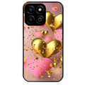 Coque noire taperso pour Honor 70 LITE 90 et LITE avec motif coeur rose protection antichoc personnalisée
