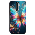 Coque noire taperso pour OPPO Reno 2 et 2Z avec motif papillon arc protection antichoc personnalisée