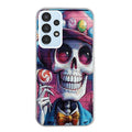 Coque taperso pour Galaxy A13 4G et 5G A23 A53 avec motif tete de mort tag protection antichoc personnalisée