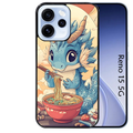 Coque noire taperso pour OPPO Reno 15 et F FS 5G avec motif dragon ramen 2 protection antichoc personnalisée