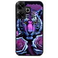 Coque noire taperso pour POCO M6 4G avec motif tigre uv style manga protection antichoc personnalisée