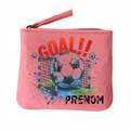 Porte monnaie personnalisé football goal en feutrine en feutrine