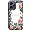 Coque noire taperso pour Redmi 12 4G et 5G avec motif cadre fleur pastel personnalisee protection antichoc personnalisée