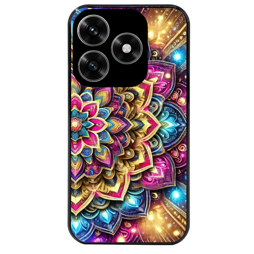 Coque noire taperso pour Honor X6B X5C X5C PLUS avec motif mandala 2 protection antichoc personnalisée