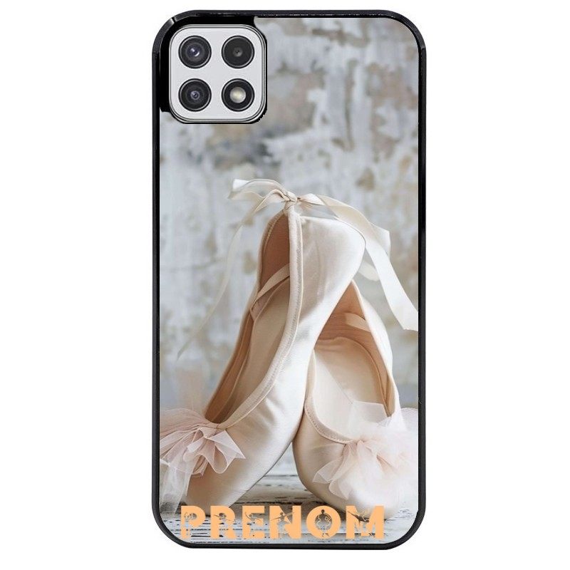 Coque noire taperso pour galaxy A22 A32 A52 A52S 4G 5G  avec motif ballerine danse personnalisee protection antichoc personnalisée
