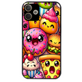 Coque noire taperso pour OPPO A5 PRO 4G et 5G avec motif anime donut kawaii protection antichoc personnalisée