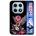 Coque noire taperso pour Redmi Note 15 et PRO PLUS 4G 5G avec motif fee rock personnalisee protection antichoc personnalisée