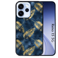Coque noire taperso pour OPPO Reno 15 et F FS 5G avec motif palmier bleu protection antichoc personnalisée