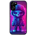 Coque noire taperso pour OnePlus Nord CE5 avec motif tete de mort skull fluo protection antichoc personnalisée
