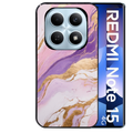 Coque noire taperso pour Redmi Note 15 et PRO PLUS 4G 5G avec motif marbre violet protection antichoc personnalisée