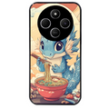 Coque noire taperso pour POCO C75 avec motif dragon ramen 2 protection antichoc personnalisée