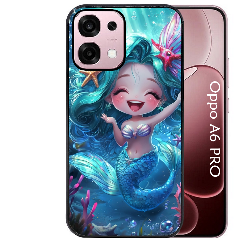 Coque noire taperso pour OPPO A6 PRO 4G et 5G avec motif sirene style anime protection antichoc personnalisée