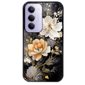 Coque noire taperso pour Redmi 15 4G et 5G avec motif fleur blanche protection antichoc personnalisée