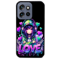 Coque noire taperso pour Moto Edge 60 et Neo Fusion Pro avec motif anime manga et love protection antichoc personnalisée