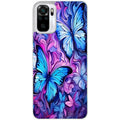 Coque taperso pour Redmi Note 10 4G 5G PRO 10S avec motif papillon violet uv protection antichoc personnalisée