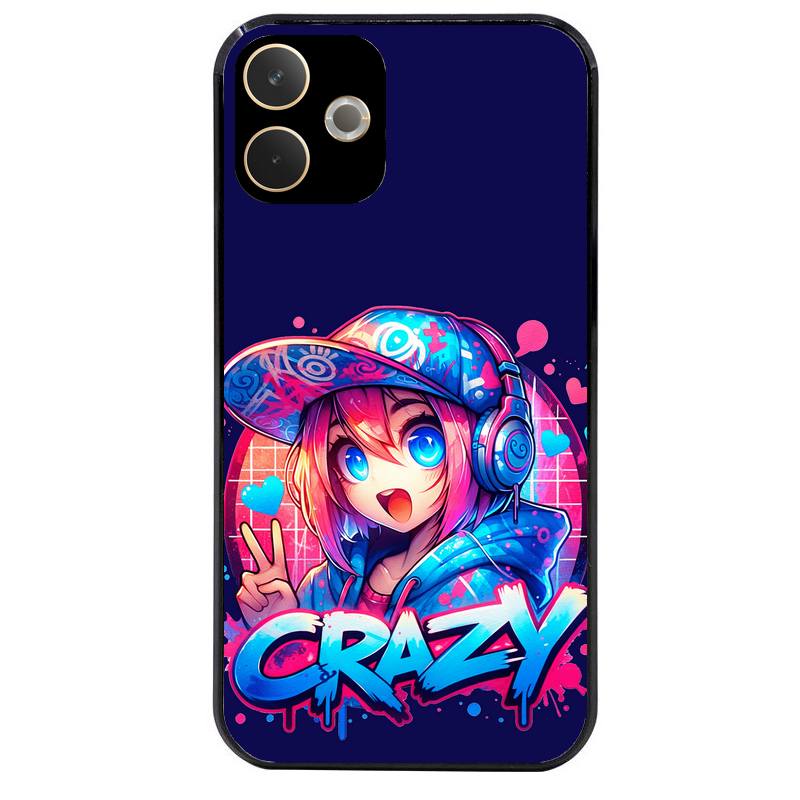 Coque noire taperso pour OPPO A5 PRO 4G et 5G avec motif anime crazy protection antichoc personnalisée