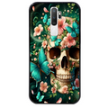 Coque noire taperso pour OPPO A5 A9 2020 avec motif tete de mort skull printemps protection antichoc personnalisée