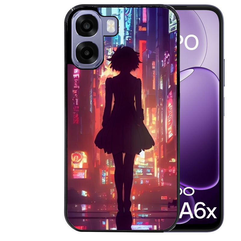 Coque noire taperso pour OPPO A6 A6X 4G et 5G avec motif new york anime protection antichoc personnalisée