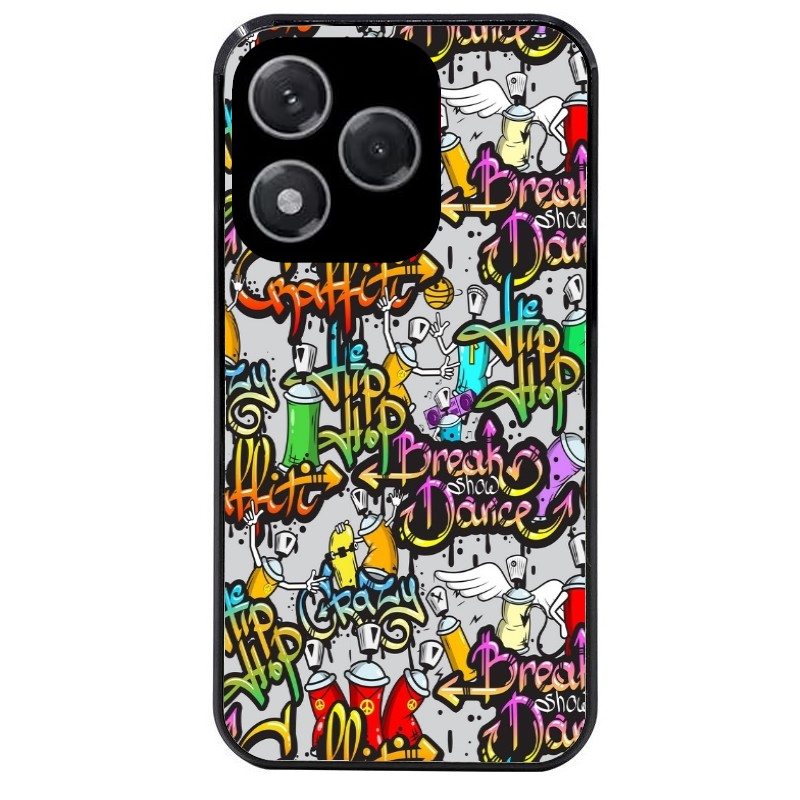 Coque noire taperso pour Honor 400 et Lite Pro Smart avec motif tag et graffiti protection antichoc personnalisée