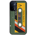 Coque noire taperso pour OPPO A54 et A74 5G personnalisable avec motif cassette kaki protection antichoc personnalisée