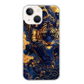 Coque taperso pour Iphone 15 et PRO PLUS PRO MAX avec motif tigre et fleur protection antichoc personnalisée