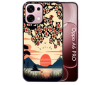 Coque noire taperso pour OPPO A6 PRO 4G et 5G avec motif japan cerisier protection antichoc personnalisée