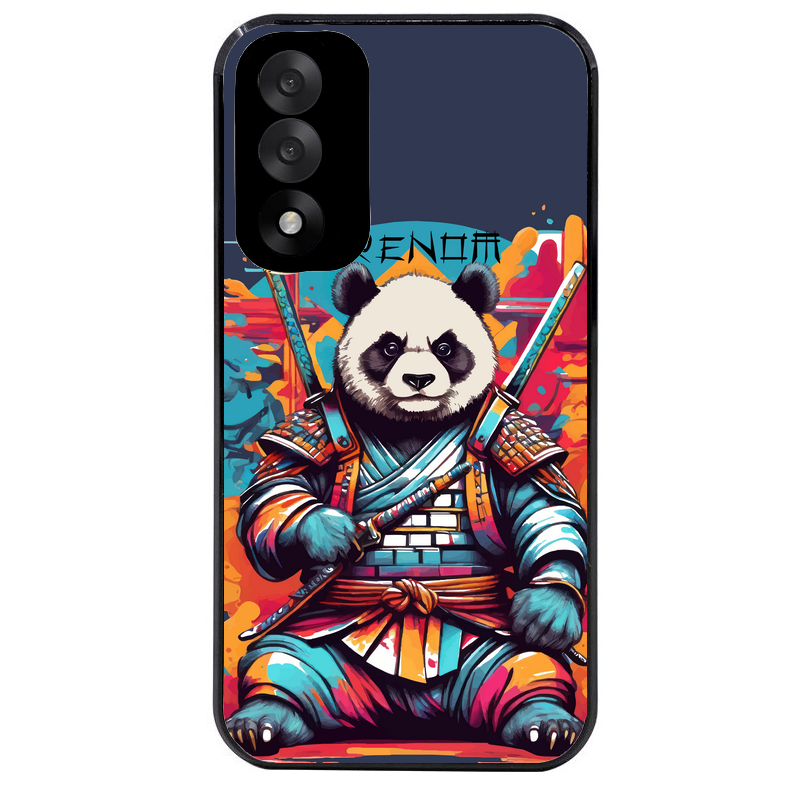 Coque noire taperso pour OnePlus Nord 5 avec motif panda katana personnalisee protection antichoc personnalisée