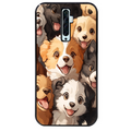 Coque noire taperso pour OPPO Reno 2 et 2Z avec motif chien smile protection antichoc personnalisée