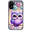 Coque noire taperso pour OnePlus Nord CE5 avec motif chouette violette protection antichoc personnalisée