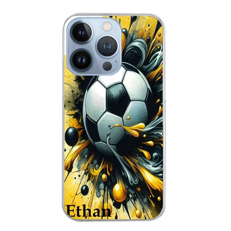 Coque taperso pour Iphone 11 et PRO PRO MAX avec motif football personnalisee protection antichoc personnalisée