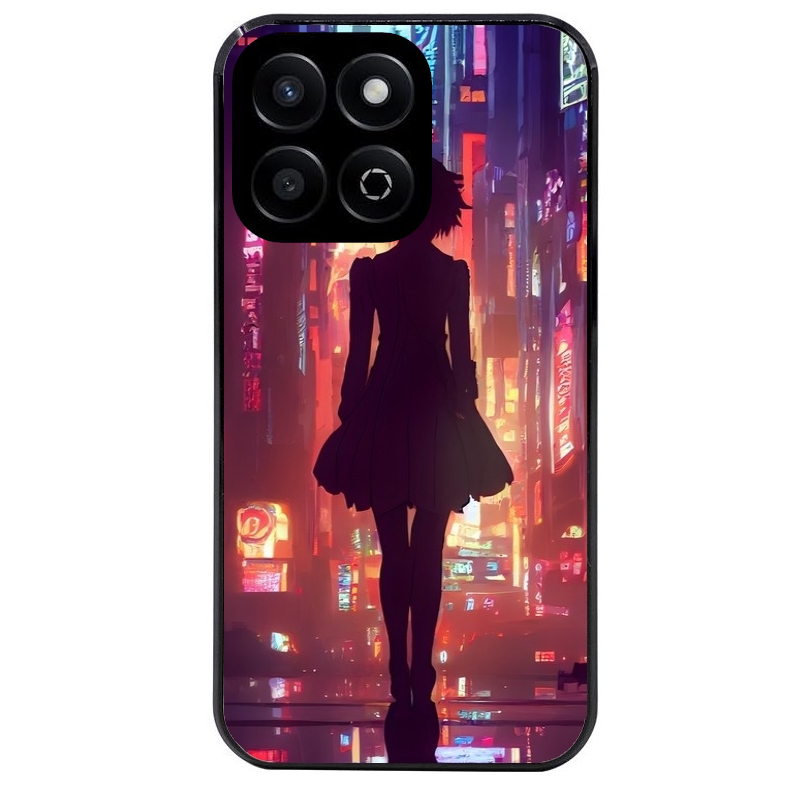 Coque noire taperso pour Honor 70 LITE 90 et LITE avec motif new york anime protection antichoc personnalisée