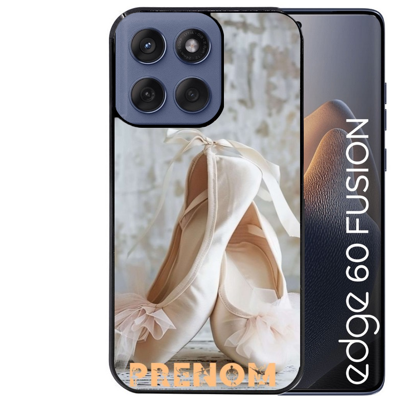 Coque noire taperso pour Moto Edge 60 et Neo Fusion Pro avec motif ballerine danse personnalisee protection antichoc personnalisée