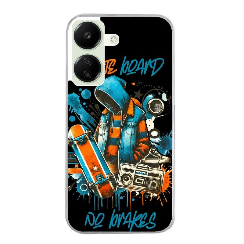 Coque taperso pour POCO C65 4G avec motif skate board protection antichoc personnalisée