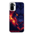 Coque taperso pour Redmi Note 10 4G 5G PRO 10S avec motif lion anime protection antichoc personnalisée
