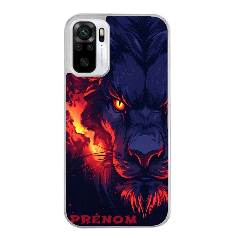 Coque taperso pour Redmi Note 10 4G 5G PRO 10S avec motif lion anime protection antichoc personnalisée