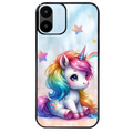 Coque noire taperso pour Redmi A1 et A2 avec motif licorne et etoiles protection antichoc personnalisée