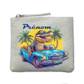 Porte monnaie personnalisé crocodile cool ivoire en feutrine en feutrine ivoire