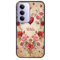 Coque noire taperso pour Redmi 15 4G et 5G avec motif coeur vintage et initiales personnalisee protection antichoc personnalisée