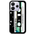 Coque noire taperso pour Redmi Note 14 et PRO PLUS 4G 5G personnalisable avec motif cassette vintage protection antichoc personnalisée