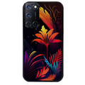Coque noire taperso pour OPPO A72 4G avec motif tropical jaune protection antichoc personnalisée