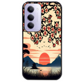 Coque noire taperso pour Redmi 15 4G et 5G avec motif japan cerisier protection antichoc personnalisée