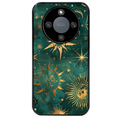 Coque noire taperso pour Honor X9A avec motif lune et astro protection antichoc personnalisée