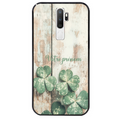 Coque noire taperso pour OPPO A5 A9 2020 avec motif bois et trefle personnalisee protection antichoc personnalisée