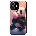 Coque noire taperso pour OPPO A40 avec motif panda bonbon protection antichoc personnalisée