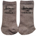 Chaussettes paillettes bronze motif maîtresse en vacances