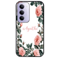 Coque noire taperso pour Redmi 15 4G et 5G avec motif cadre fleur pastel personnalisee protection antichoc personnalisée